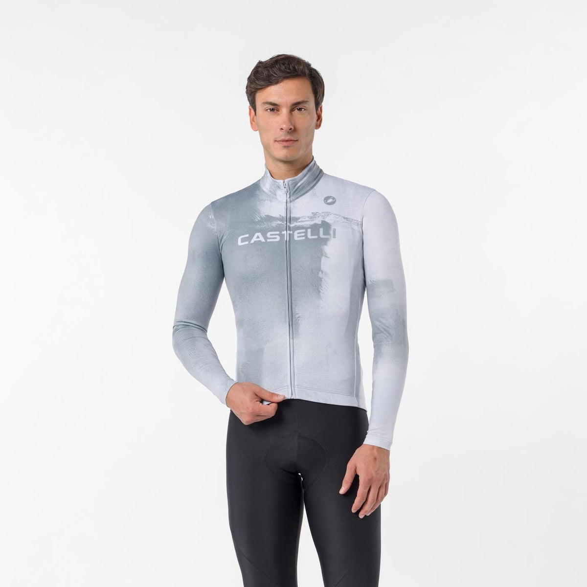 Fietsshirt CASTELLI NEBULA THERMAL Lange Mouwen Grijs