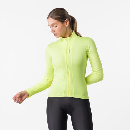CASTELLI SINERGIA 3 FZ damesfietsshirt met lange mouwen geel