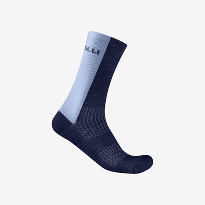 Fietssokken CASTELLI LOGO 18 MERINO Blauw