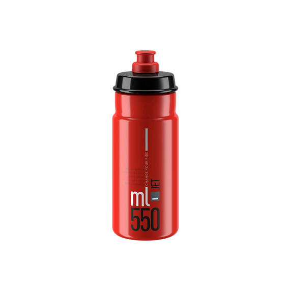 Bidon ELITE JET (550ml) Rouge Logo Gris