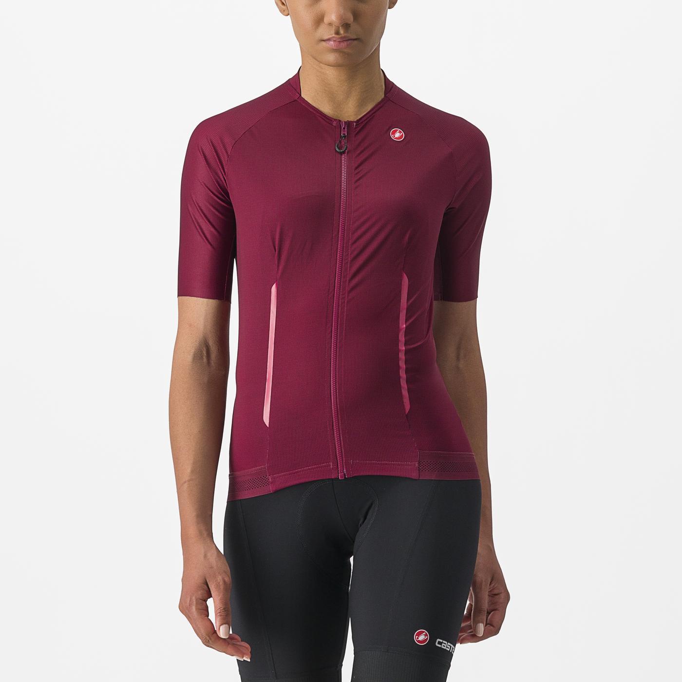 Maillot CASTELLI ENDURANCE W Femme Manches Courtes Bordeaux