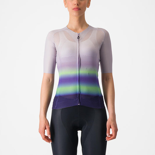 Maillot CASTELLI CLIMBER'S 4.0 W Femme Manches Courtes Violet/Vert