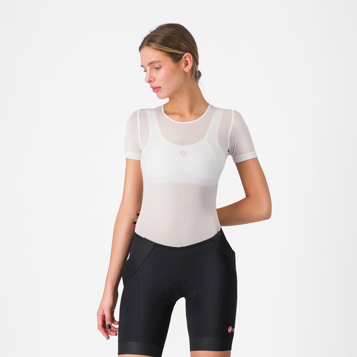 Sous-Vêtement CASTELLI PRO MESH Femme Manches Courtes Blanc