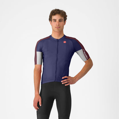 Wielershirt CASTELLI ENTRATA 6 Korte Mouwen Blauw