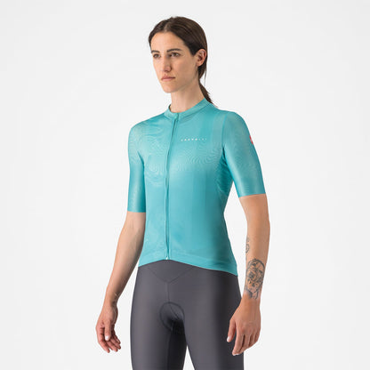 CASTELLI FANTASIA Damesshirt Korte Mouwen Turquoise