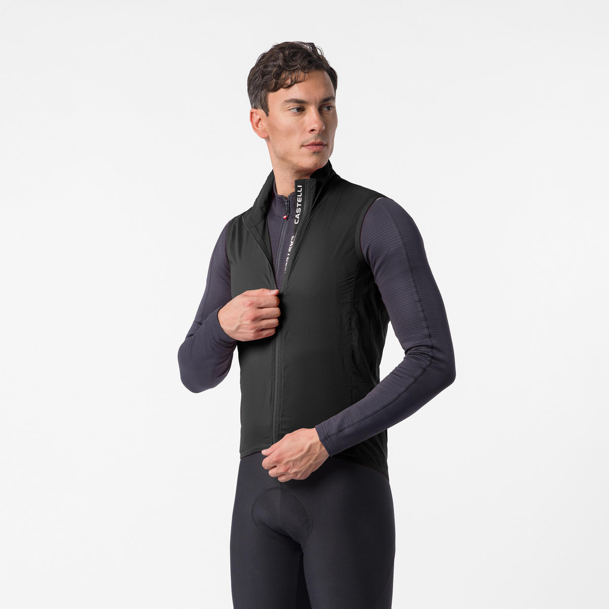 Mouwloos CASTELLI TRANSITION AIR-vest in zwart - vooraanzicht