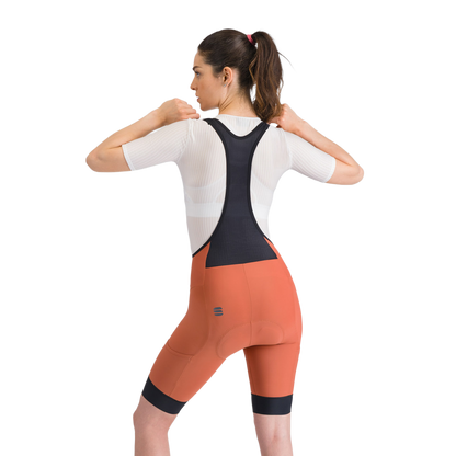 Korte Fietsbroek met Schouderbanden SPORTFUL GIARA 2 Dames Oranje