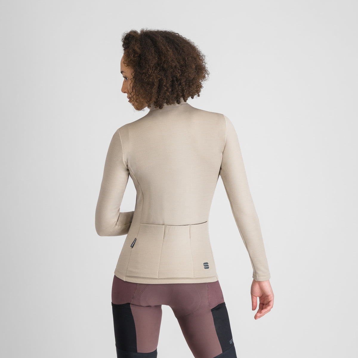 SPORTFUL SUPERGIARA WOOL fietsshirt voor dames met lange mouwen beige