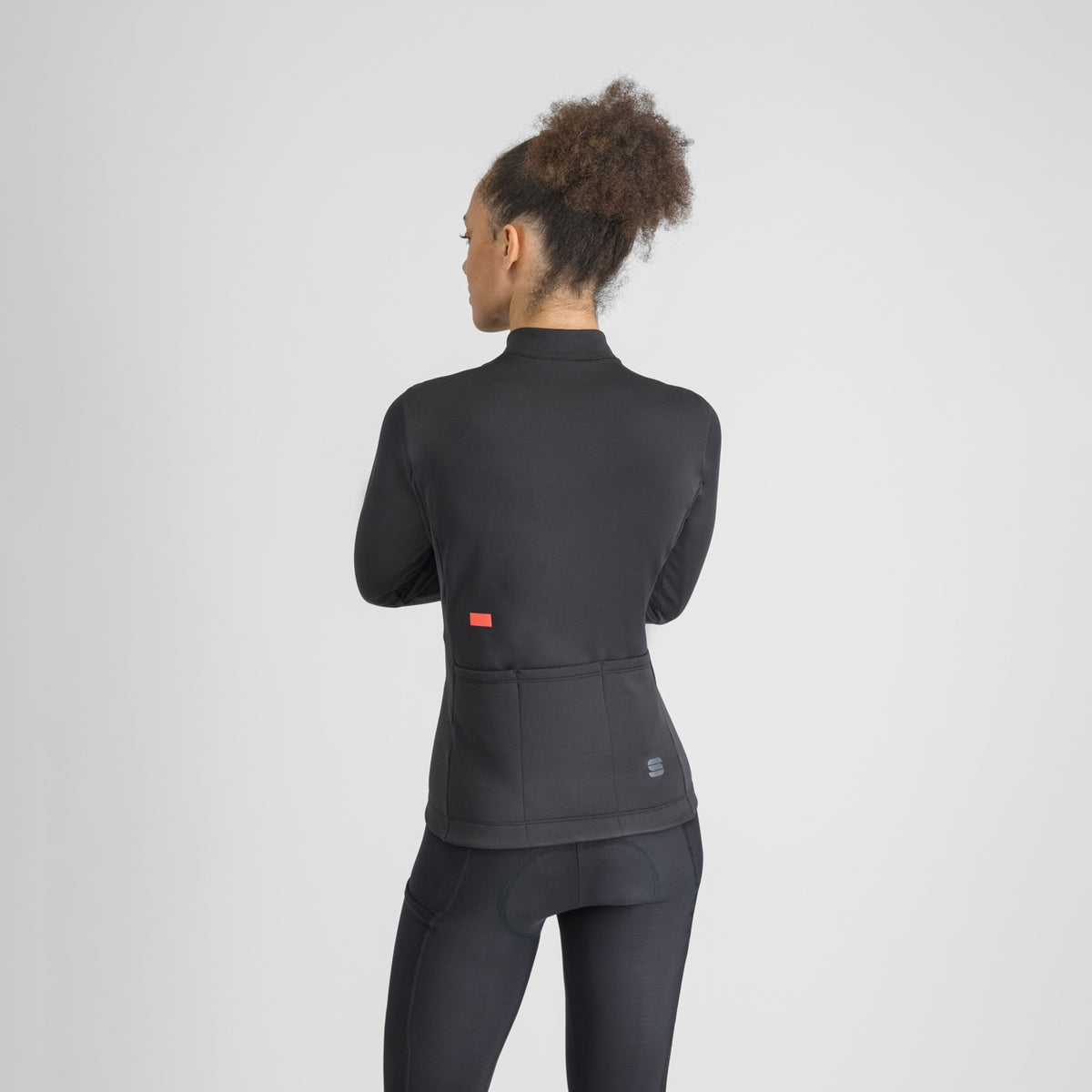 Zwart SPORTFUL CLASSIC damesfietsshirt met lange mouwen