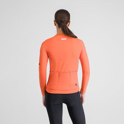Rood SPORTFUL SUPERNOVA damesfietsshirt met lange mouwen