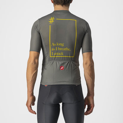Shirt CASTELLI BREATHE ATTACK Korte Mouwen Grijs/Groen