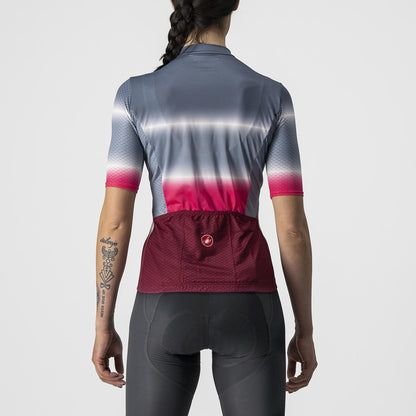 Shirt CASTELLI DOLCE Dames Korte Mouwen Blauw/Bordeaux