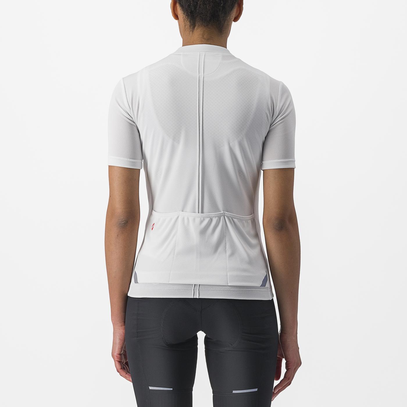 Maillot CASTELLI ANIMA 4 Femme Manches Courtes Blanc