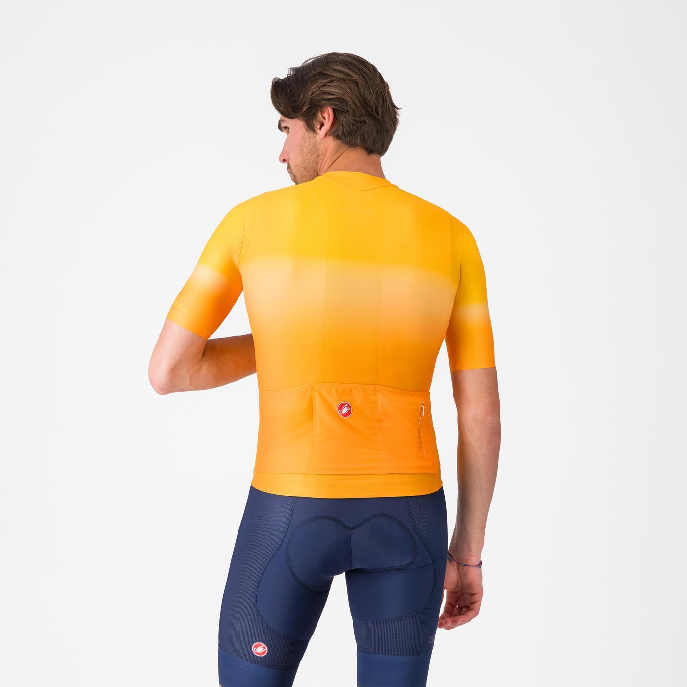 CASTELLI UPF Korte Mouw Jersey Oranje