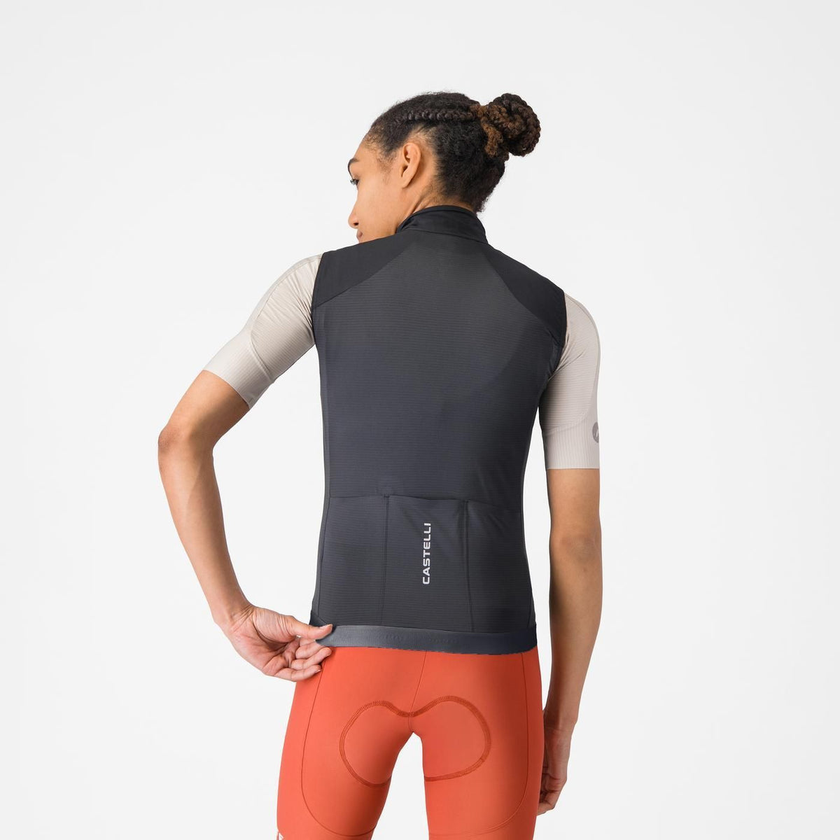 Mouwloos Vest CASTELLI ESPRESSO 2 Dames Zwart/Wit