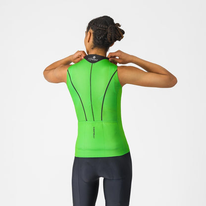 Maillot CASTELLI ANIMA FLOW Femme Sans Manches Vert