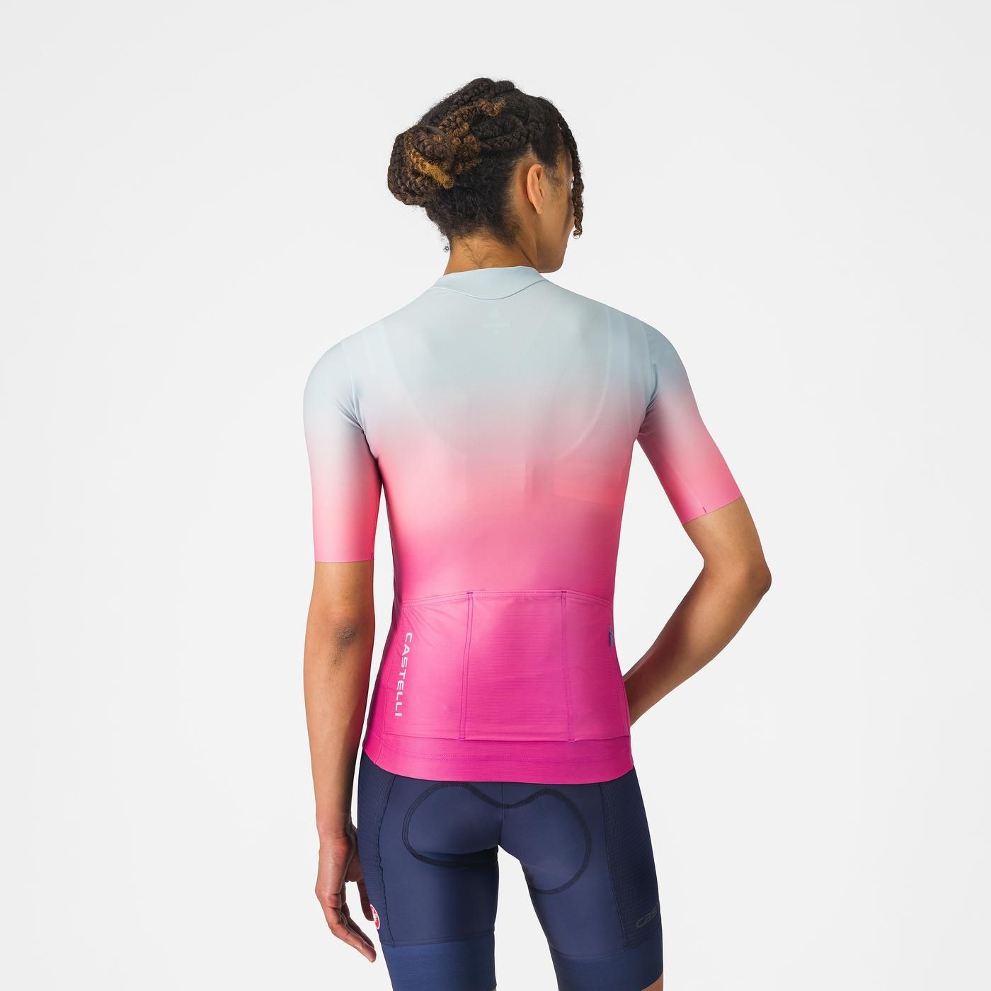 Maillot CASTELLI UPF Femme Manches Courtes Rose
