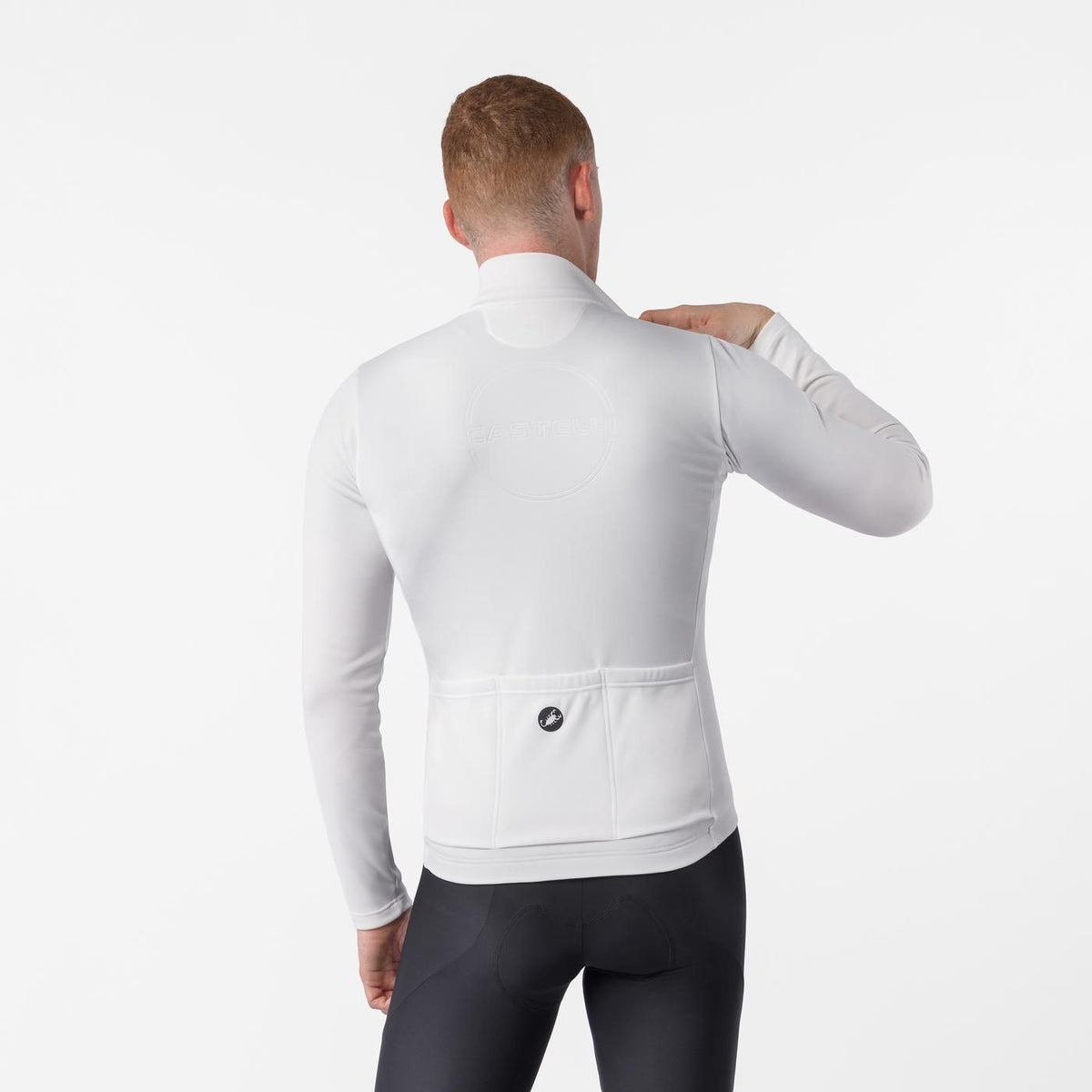 Fietsshirt CASTELLI COMPETIZIONE THERMAL Lange Mouwen Ivoor