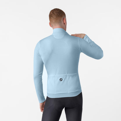 Fietsshirt CASTELLI COMPETIZIONE THERMAL Lange Mouwen Hemelsblauw