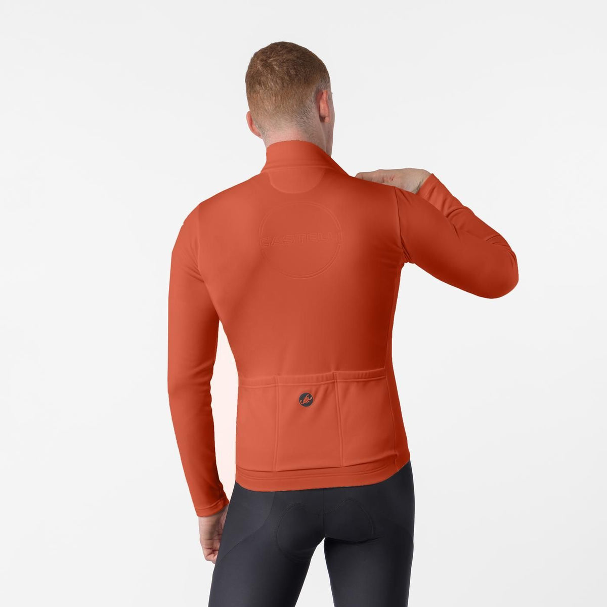 Fietsshirt CASTELLI COMPETIZIONE THERMAL Lange Mouwen Paprika