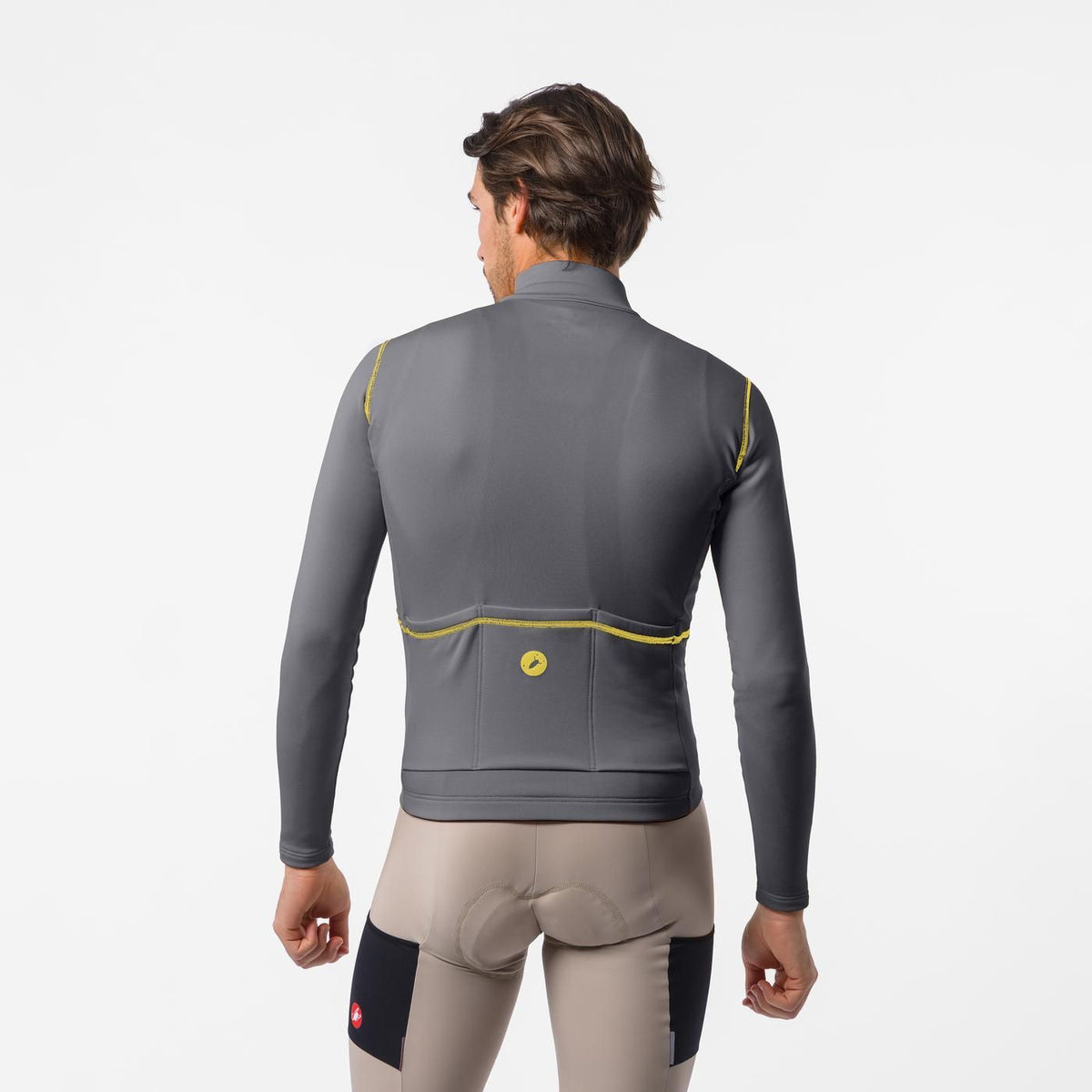 Maillot CASTELLI UNLIMITED TRAIL 2  Manches Longues Gris/Mangue Mojito