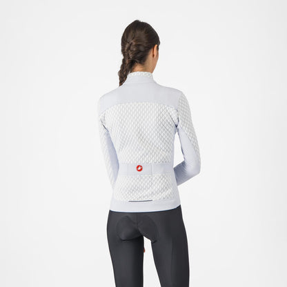 Maillot CASTELLI SFIDA 2 Dames Lange Mouwen Lichtgrijs