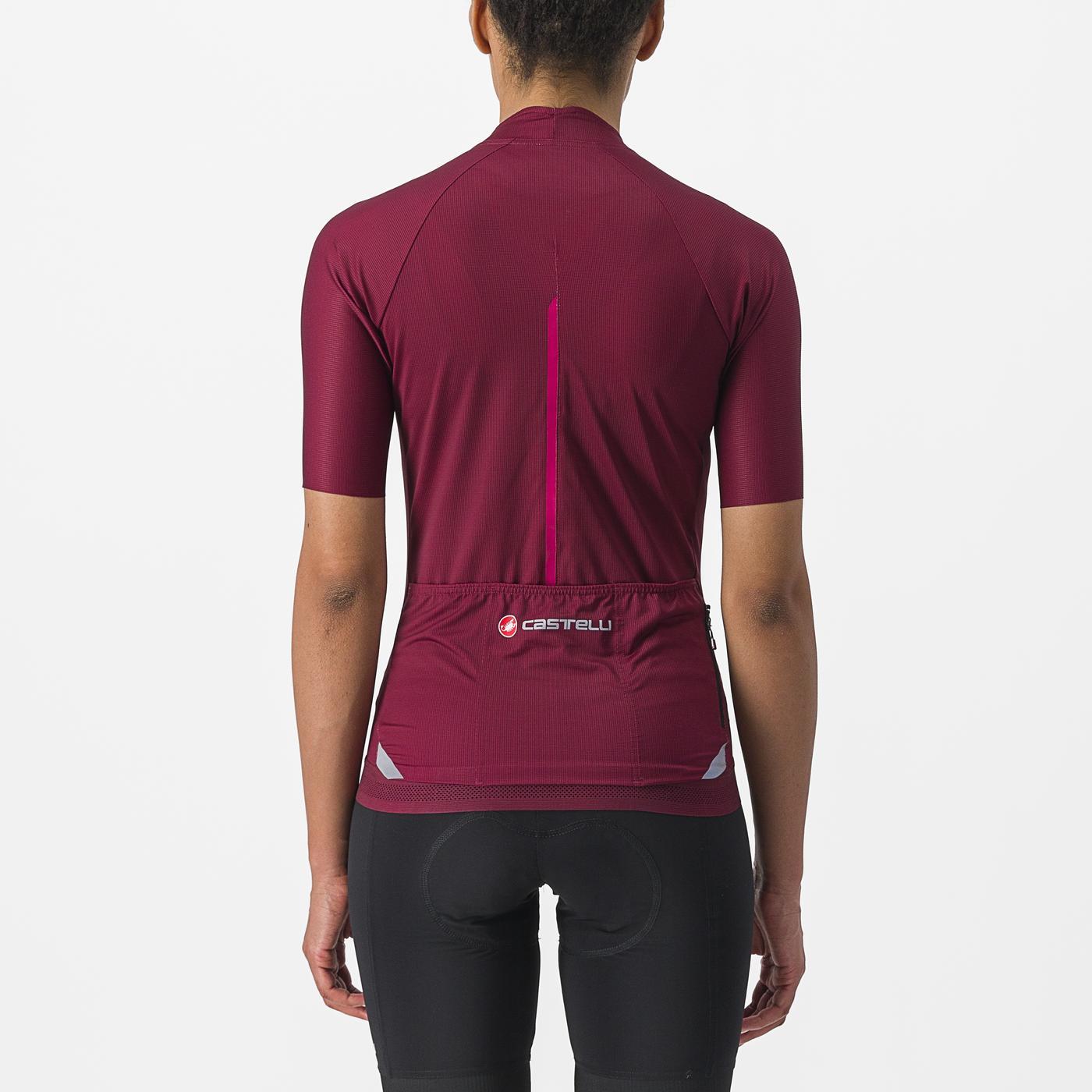 Maillot CASTELLI ENDURANCE W Femme Manches Courtes Bordeaux
