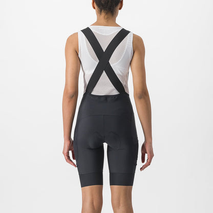 Korte Bretelsbroek CASTELLI UNLIMITED CARGO Dames Zwart