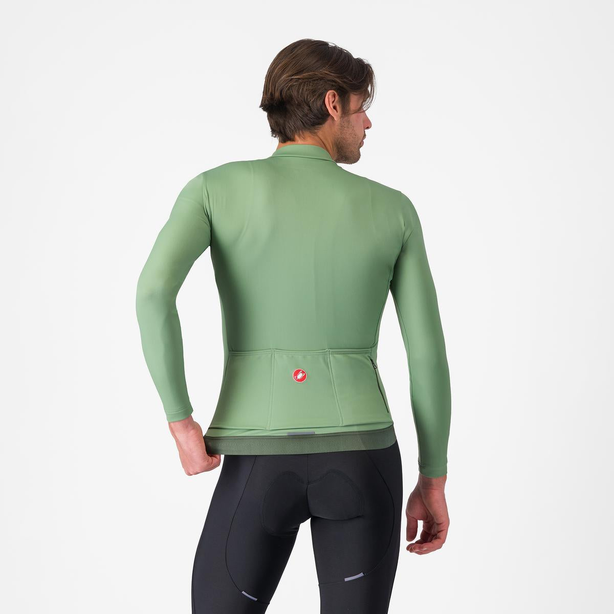 Maillot CASTELLI ESPRESSO THERMAL Manches Longues Peper Vert