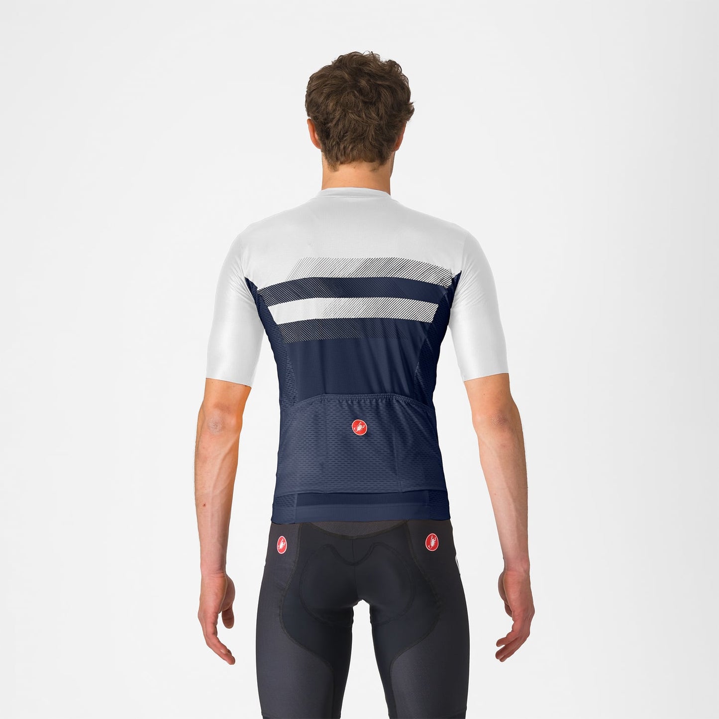 Maillot CASTELLI SIMBOLO Manches Courtes Bleu/Blanc