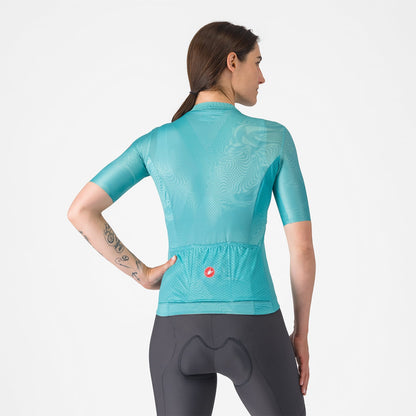 CASTELLI FANTASIA Damesshirt Korte Mouwen Turquoise