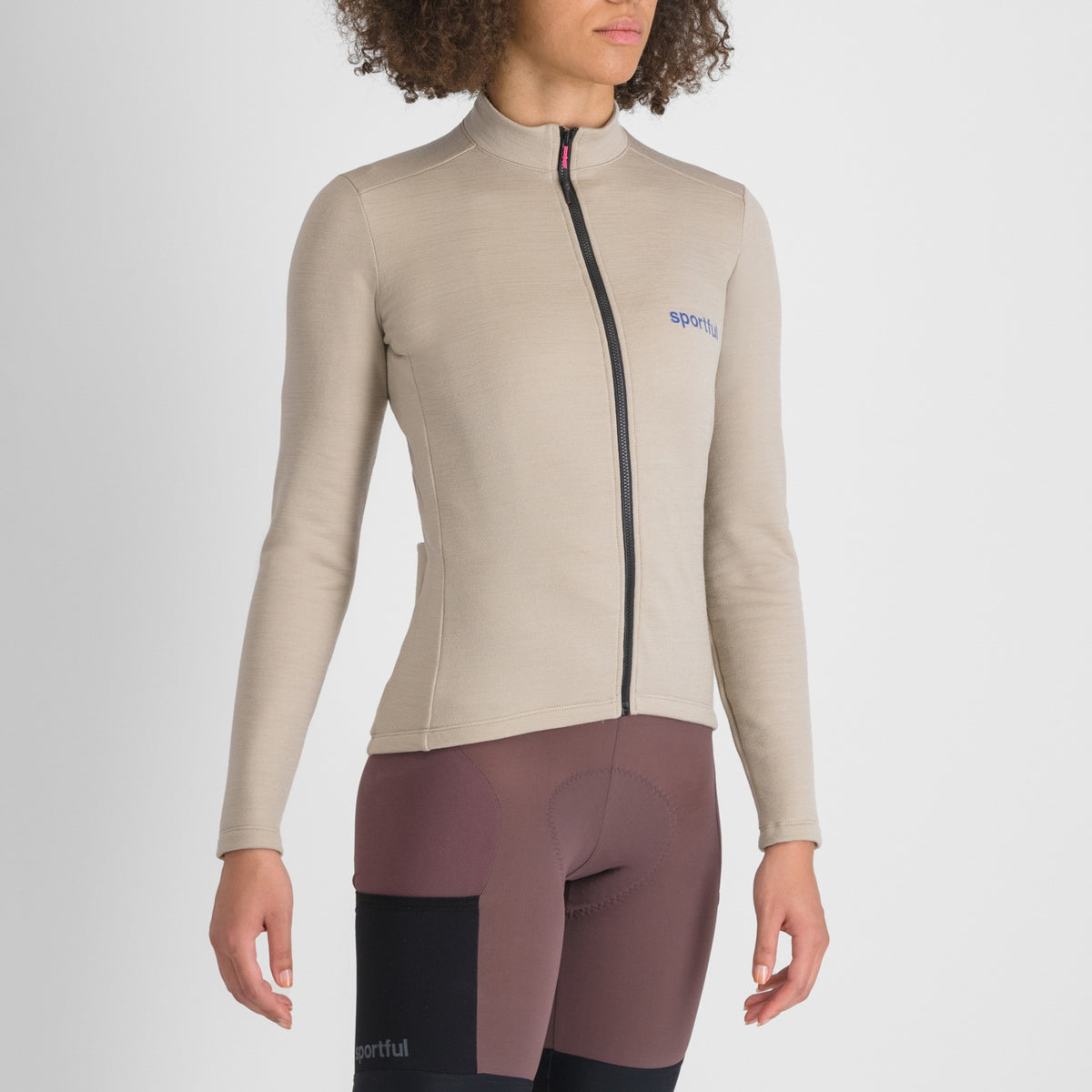 SPORTFUL SUPERGIARA WOOL fietsshirt voor dames met lange mouwen beige