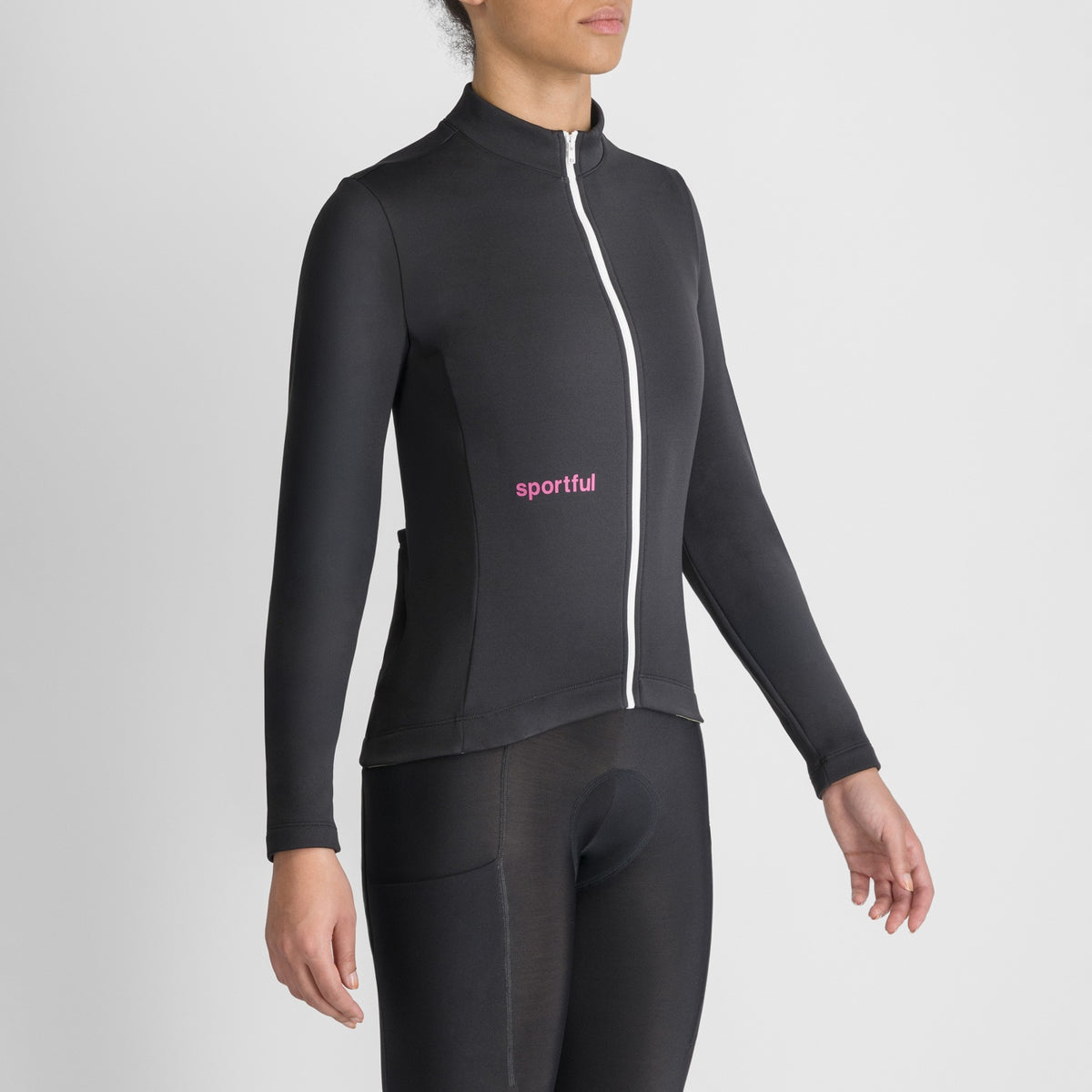 Zwart SPORTFUL CLASSIC damesfietsshirt met lange mouwen