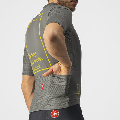 Shirt CASTELLI BREATHE ATTACK Korte Mouwen Grijs/Groen