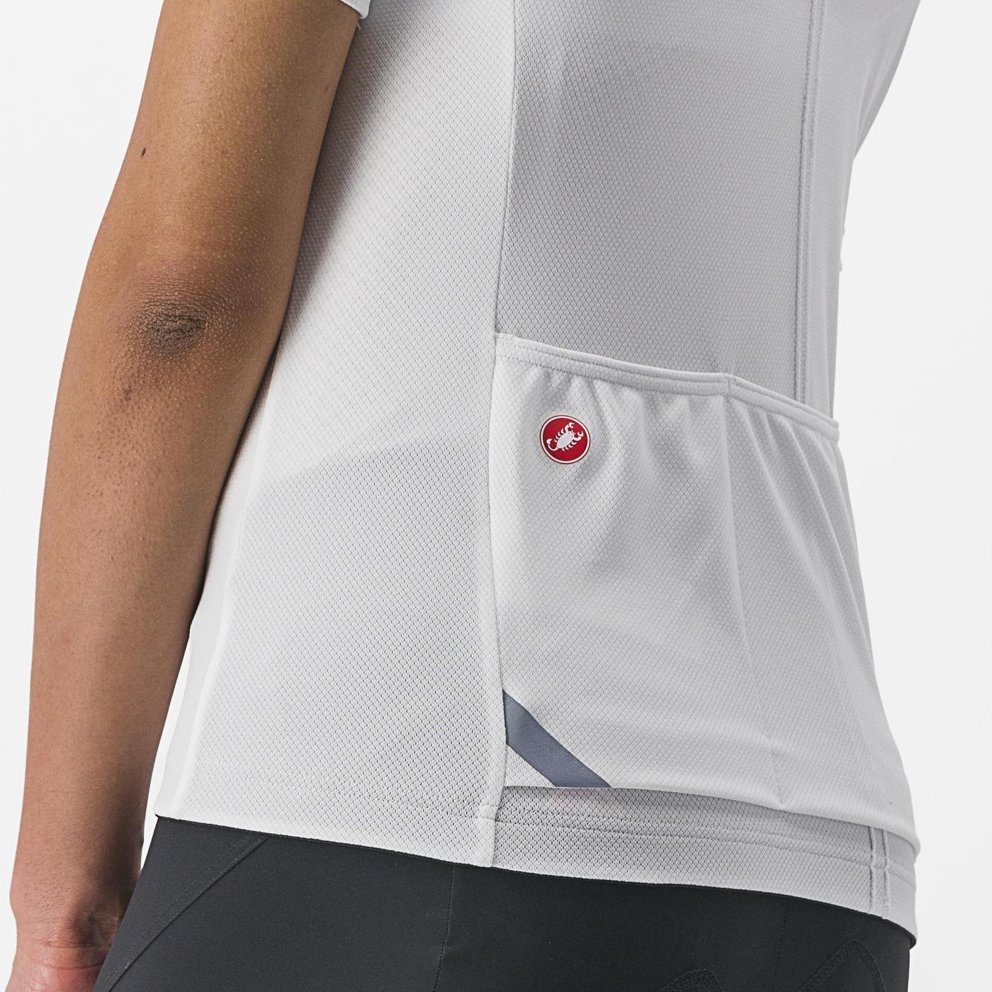 Maillot CASTELLI ANIMA 4 Femme Manches Courtes Blanc