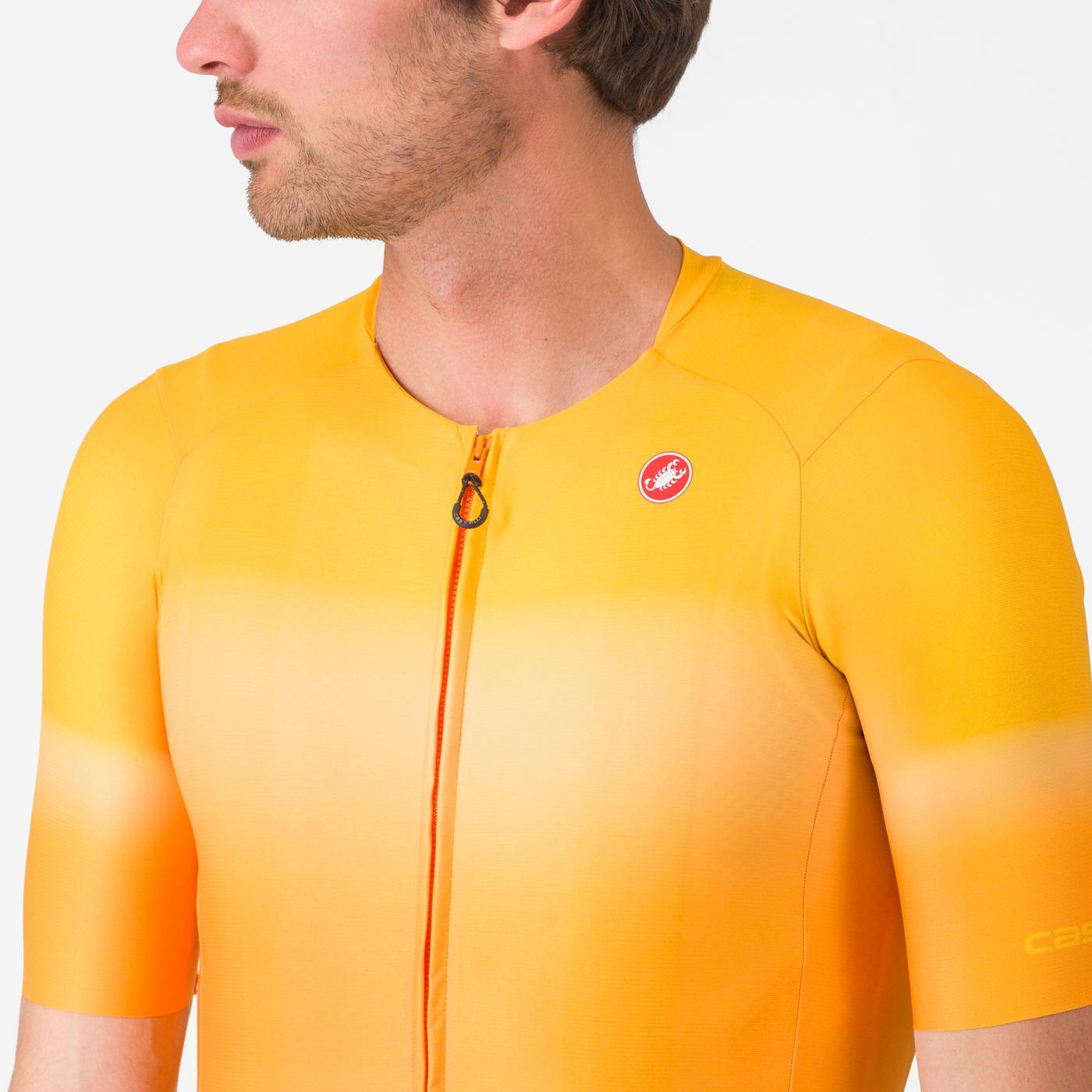 CASTELLI UPF Korte Mouw Jersey Oranje