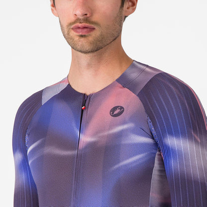 Shirt CASTELLI AERO RACE 8S Korte Mouwen Violet