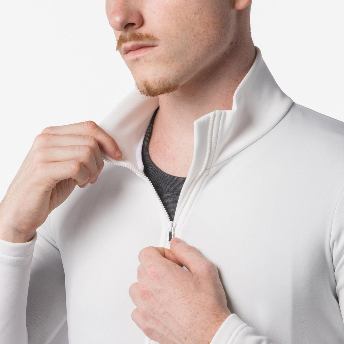 Fietsshirt CASTELLI COMPETIZIONE THERMAL Lange Mouwen Ivoor