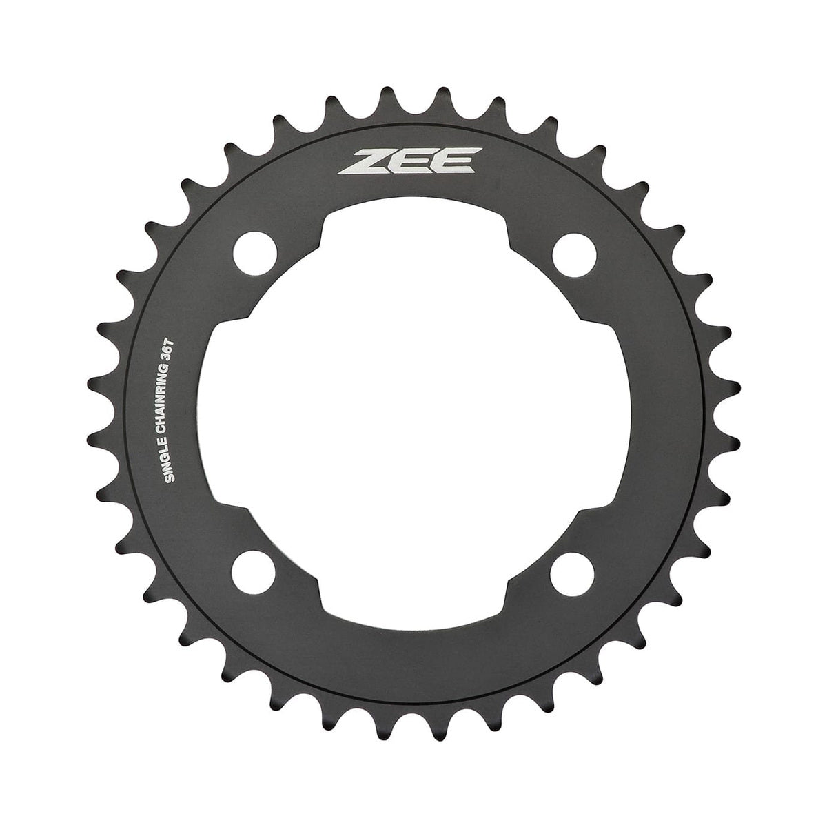 SHIMANO ZEE M640/M645 enkel kettingblad 10-speed, 4-gats, 104 mm — kettingblad tegen witte achtergrond