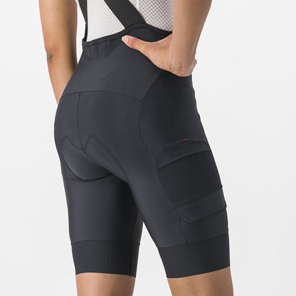 Korte Bretelsbroek CASTELLI UNLIMITED CARGO Dames Zwart