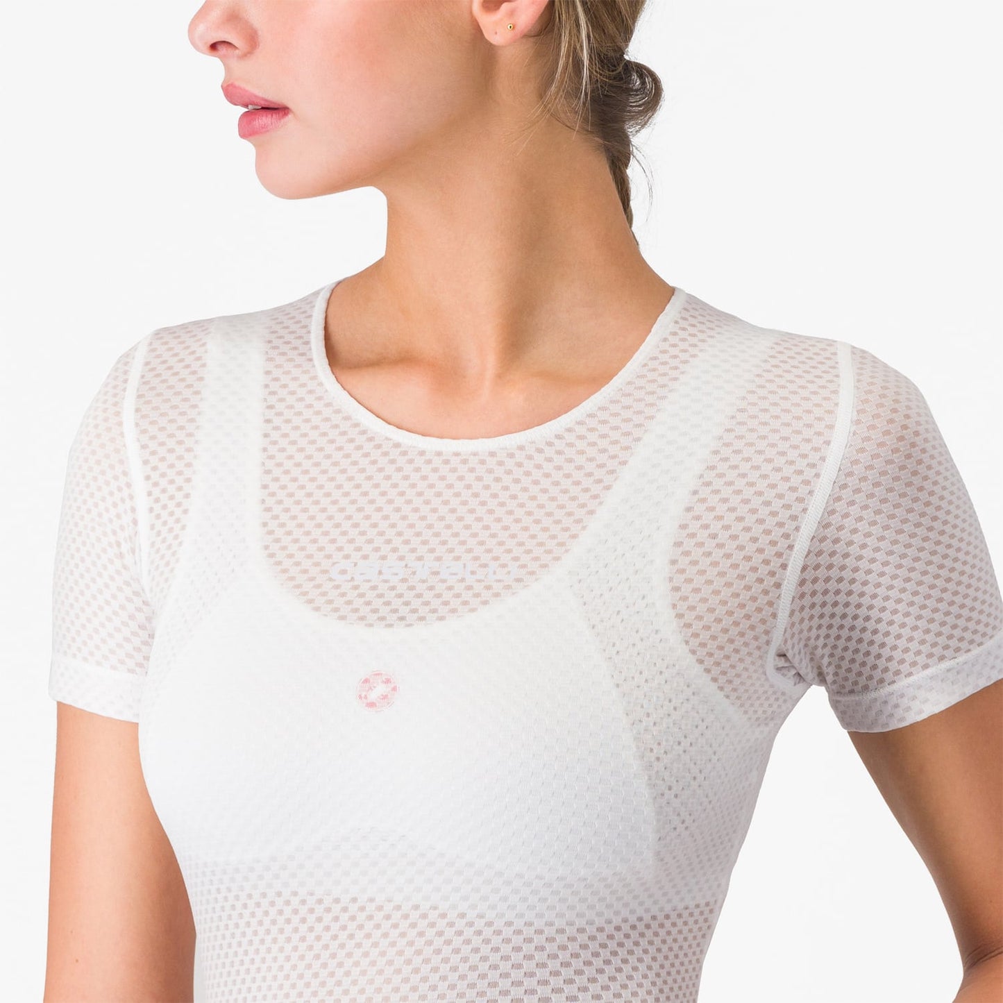 Sous-Vêtement CASTELLI PRO MESH Femme Manches Courtes Blanc