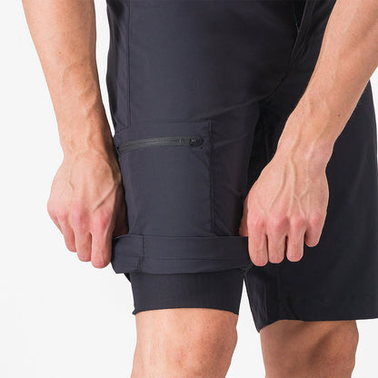 Short CASTELLI UNLIMITED ADVENTURE BAGGY Zwart