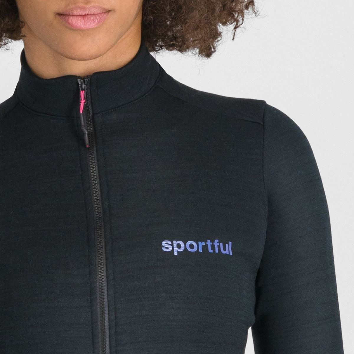 SPORTFUL SUPERGIARA wollen fietsshirt met lange mouwen voor dames, zwart