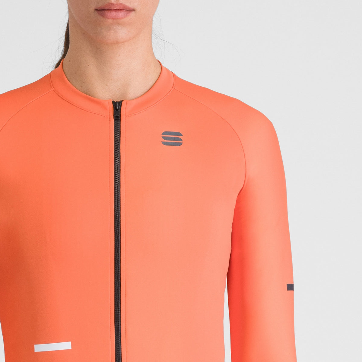 Rood SPORTFUL SUPERNOVA damesfietsshirt met lange mouwen