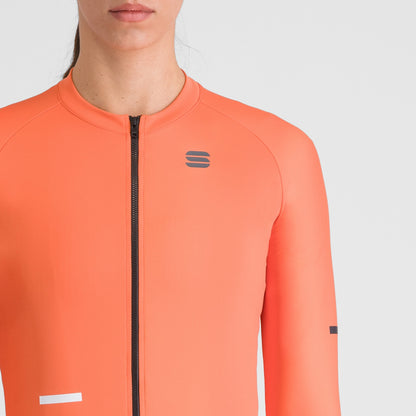 Rood SPORTFUL SUPERNOVA damesfietsshirt met lange mouwen