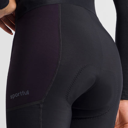 SPORTFUL SUPERGIARA 2 dames paars/zwarte lange fietsbroek met bretels