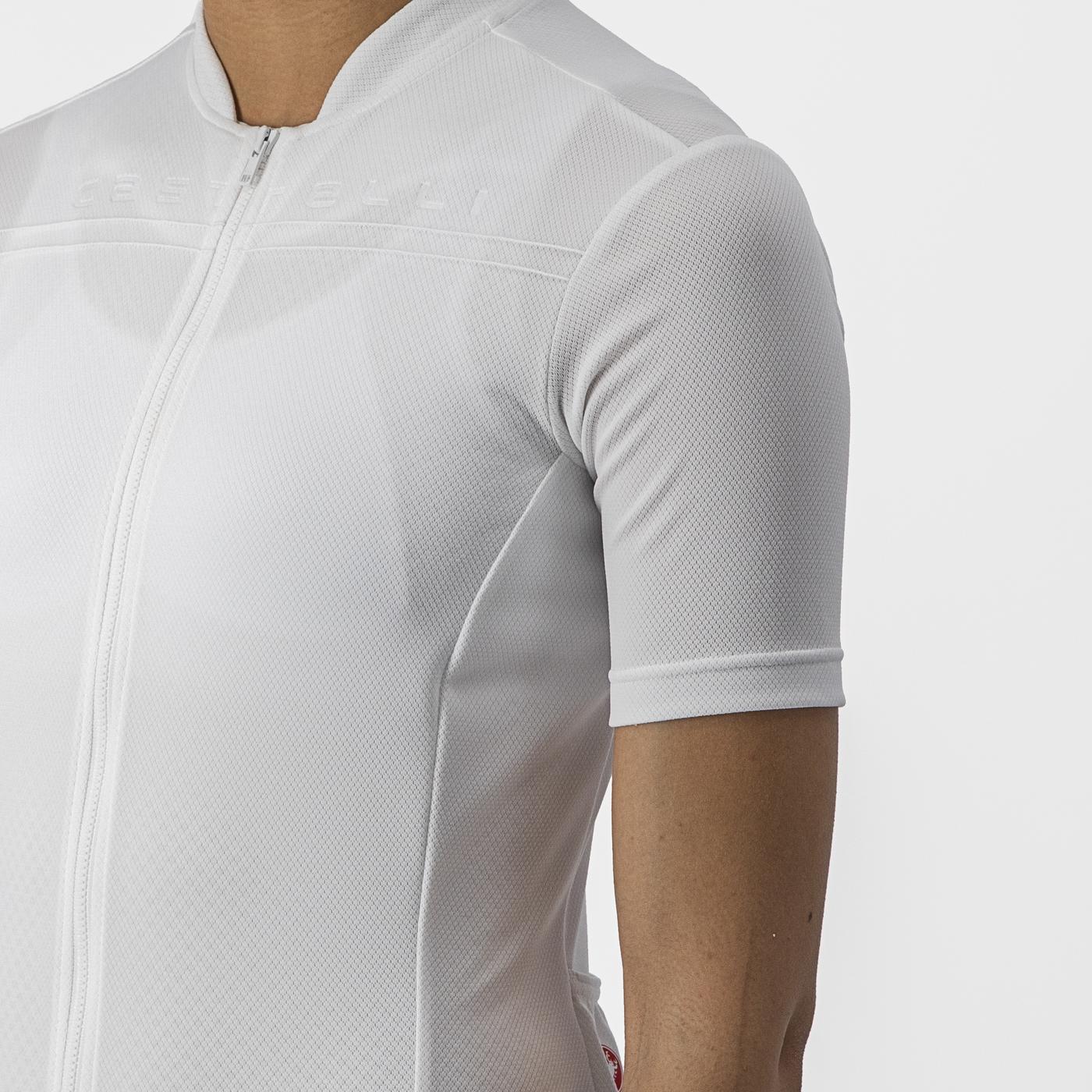 Maillot CASTELLI ANIMA 4 Femme Manches Courtes Blanc