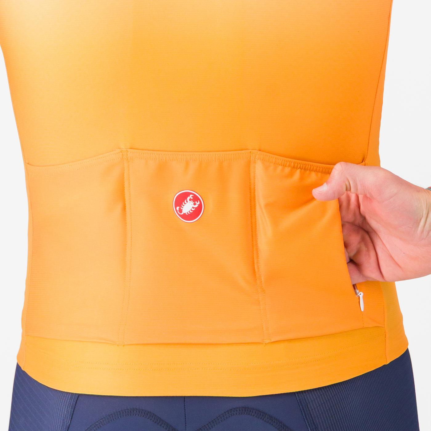 CASTELLI UPF Korte Mouw Jersey Oranje