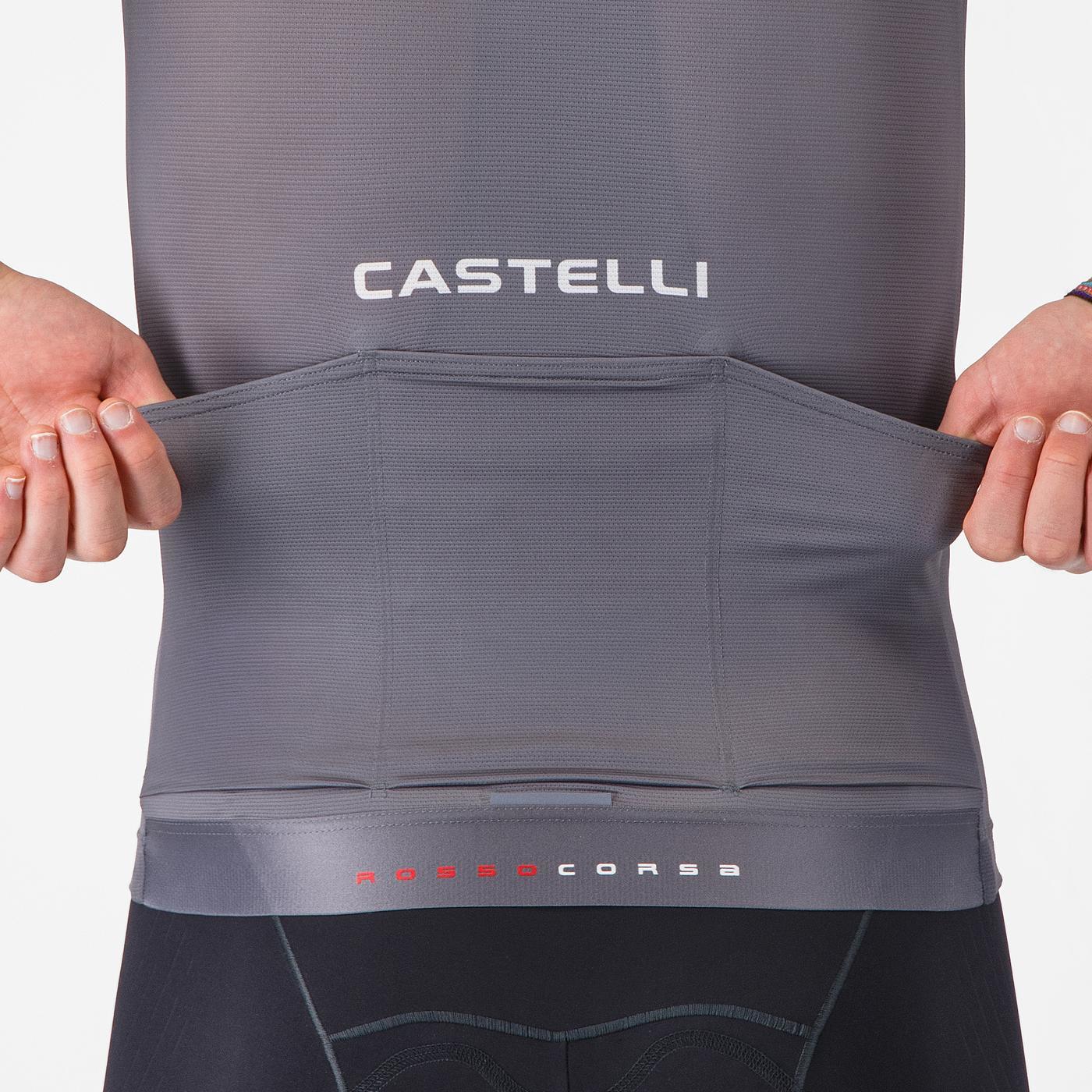 CASTELLI AERO RACE 8S Korte Mouw Trui Grijs