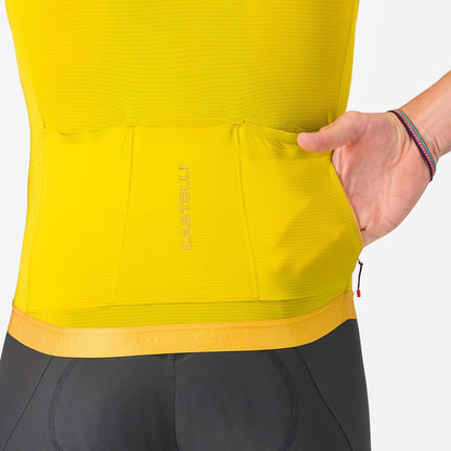 Shirt CASTELLI ESPRESSO 2 Korte Mouwen Geel